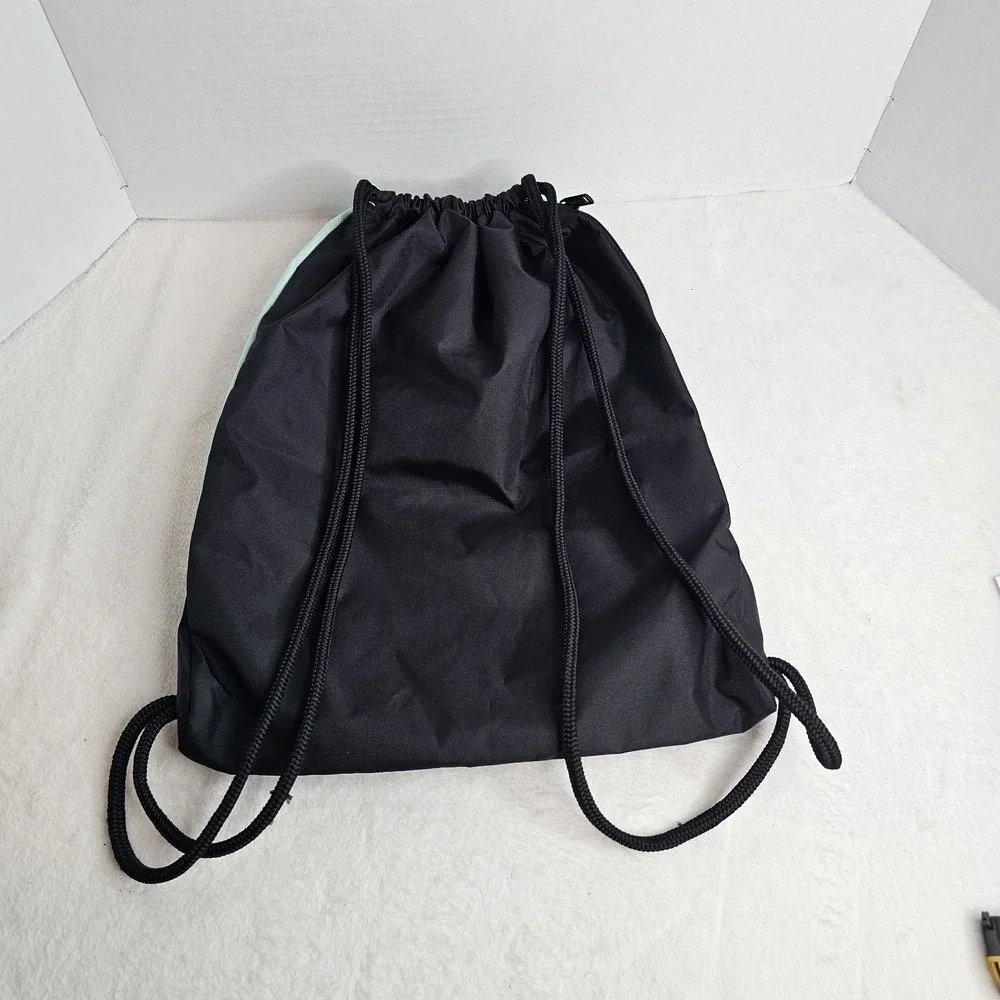 adidas Alliance Medium 15L Mint Green/Black Drawstring Gym Bag Zip Pocket